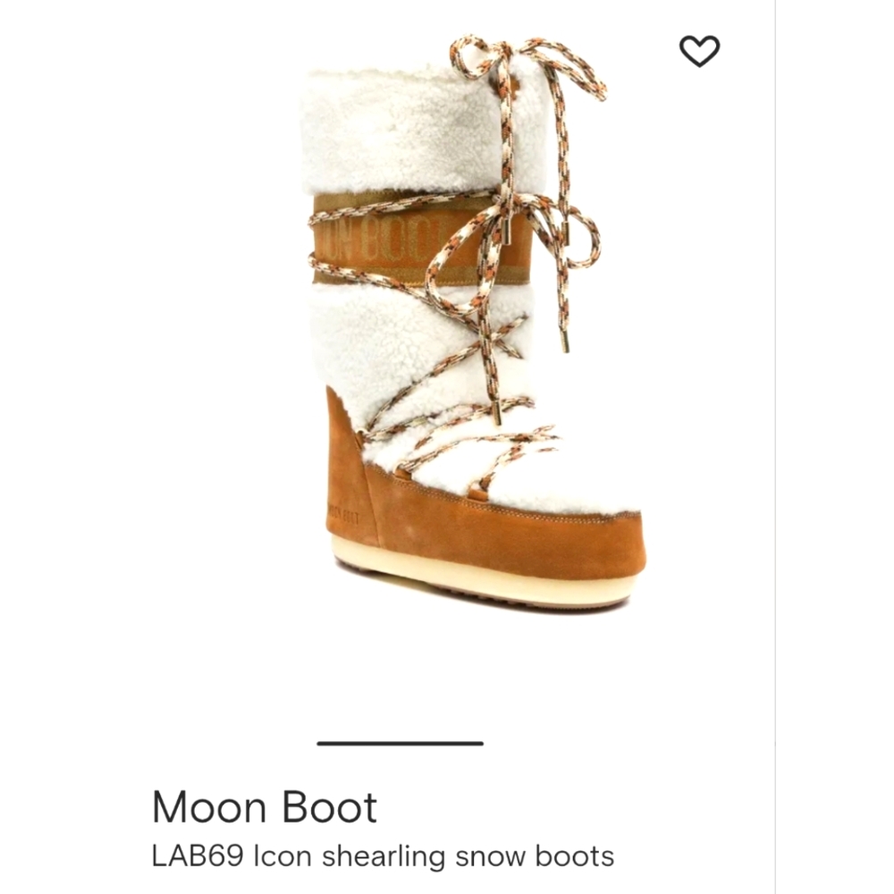 Moon Boot Winter Boots White and Tan Waterproof